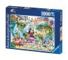 Puzzle 1000 db - Disney térkép