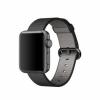 Apple Watch 38 mm-es, fekete szőtt műanyag szíj