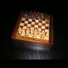 Hordozható mágneses fa sakk-készlet