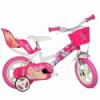 Barbie rózsaszín kerékpár 12-es méret