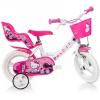 Hello Kitty rózsaszín-fehér kerékpár 12-...