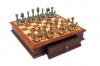 Sakk készlet - Fém sakkfigurák arany róz...