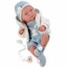 Tino fiú baba kék ruhában 43 cm