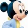 Baby Mickey egér (3) jó minőségű vasalható matrica