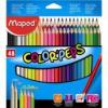 Színes ceruza készlet, háromszögletű, MAPED Color Peps, 48 különböző szín