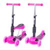 Háromkerekű roller WORKER Nimbo 3in1 - rózsaszín