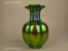 Gyönyörű Zsolnay porcelán váza - mesés zöld eozinmázzal