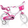 Hello Kitty rózsaszín-fehér kerékpár 16-...