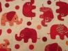 Elefántos lakástextil vászon - piros