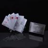 Ezüst bevonatú póker kártya szett fa dobozban