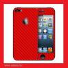 iPhone 5 5s carbon karbon fólia matrica - piros