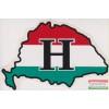 Nagy-Magyarország - nemzeti színű H-betűs autós matrica