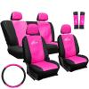 Üléshuzat szett fekete-pink 11db-os ajándékkal AG23001