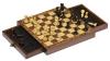 Mágneses fa sakk készlet, fiókos