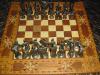 Antik intarziás sakk készlet