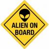 Alien on board autó matrica