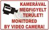 Információs matrica 100x200mm Kamerával megfigyelt terület