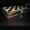 King 31 faragott fa sakk-készlet