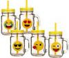 Emoji Befőttes Üveg Pohár