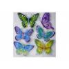 3D csillámos szobadekor matrica színes pillangó WI002 678 38x31cm