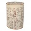 Szöveg mintás, bambusz szennyestartó kosár, 35x50 cm 05185 Bisk